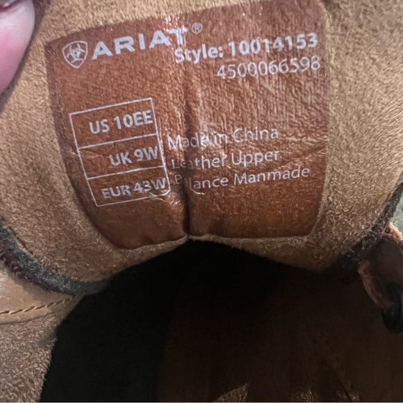 Ariat Foothill Lookout Men’s Brown Leather Lace Up Boots 10EE Wide main image 2